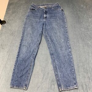 Lee Original Jeans Womens 12 Blue Denim Cotton Non Stretch Medium Wash Zip Fly